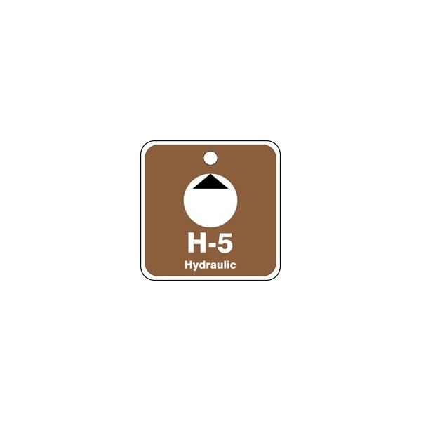 Accuform Energy Source ID Tag, H-5 HYDRAULIC, 2.5in x 2.5in, Plastic, 5PK TDK505VPM - main